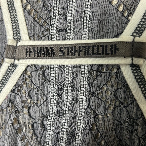 Beate Heymann Gray Lace Button Down Shirt Jacket Size US12 - Picture 9 of 10